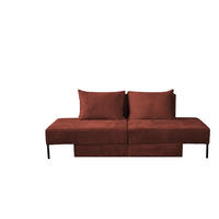 SOFA Mit Schlaffunktion MOOKA 4in1-Multifunktions-System Stoff Velo Kupfer - Kupferfarben, Holz/Textil (240/87/103cm) - Kaiser Möbel