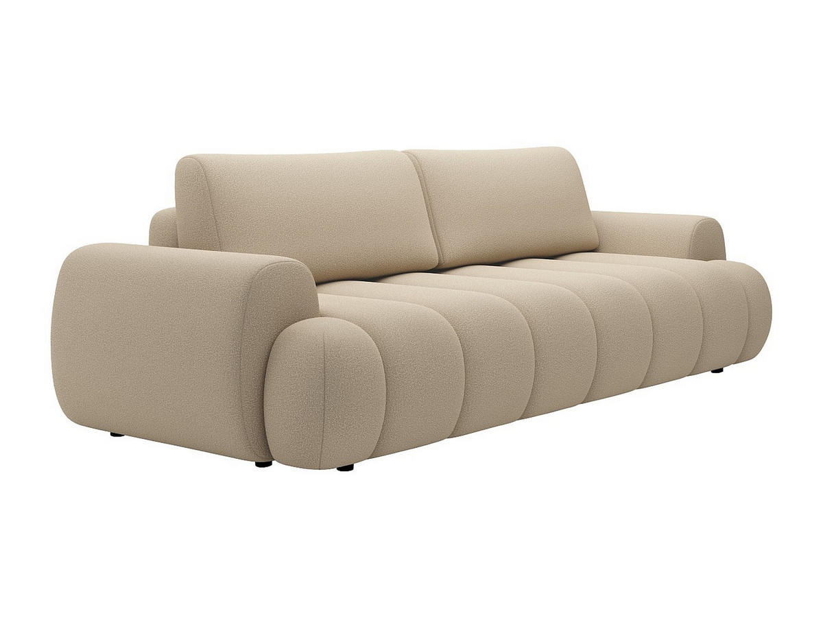 SCHLAFSOFA - 4 Personen - stoff - beige Fridora - Beige, Textil (263/81/110cm) - Vente-Unique