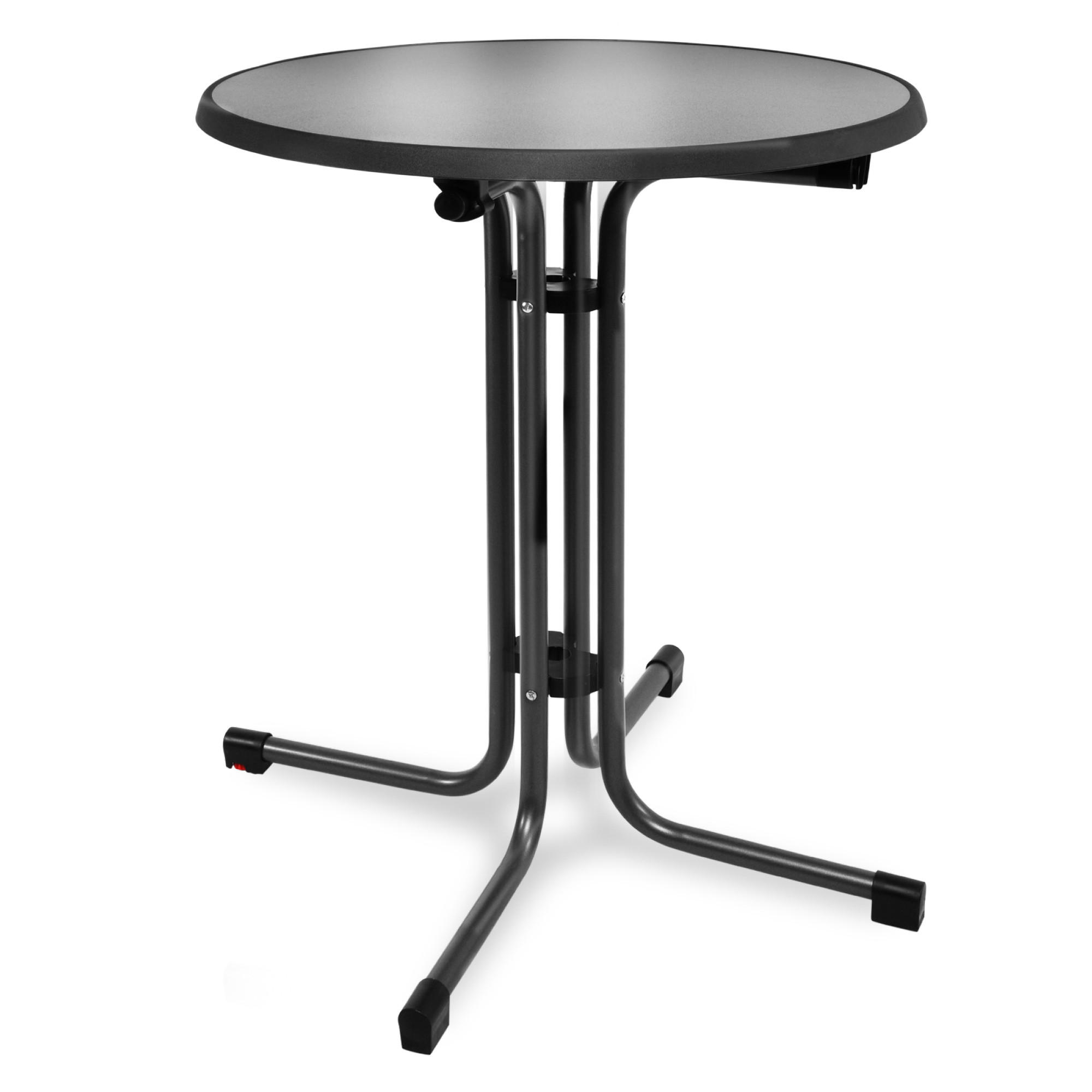 Beautissu Bistrotisch Schwarz 70x70x70 cm