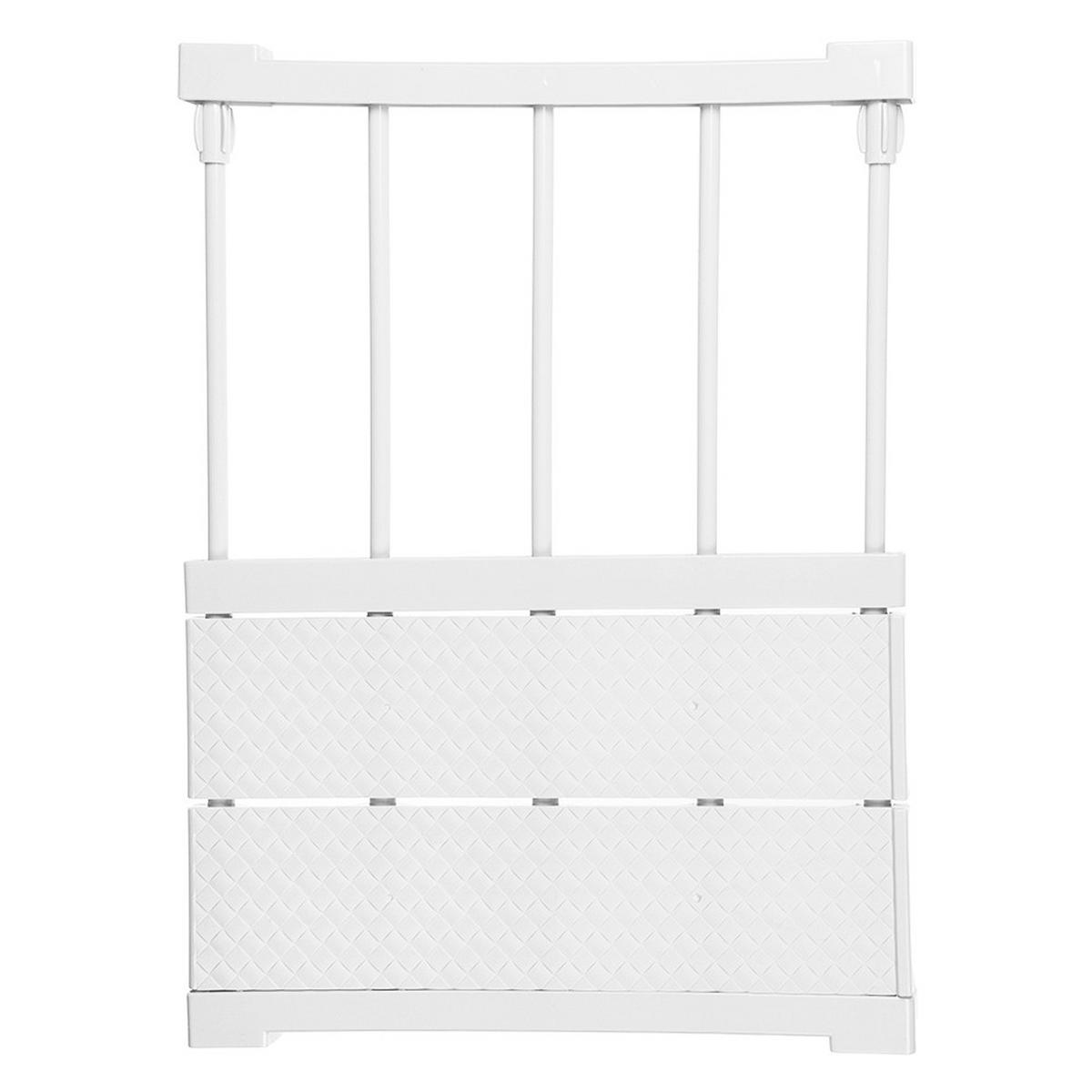 SCHRANK-SPANNREGAL aus ABS-Kunststoff, Kohlenstoffstahl 30-40cm Weißes Verstellbares 30 x 24 x 1,5 cm - Weiß, Kunststoff (24/30/1.5cm) - Livingandhome