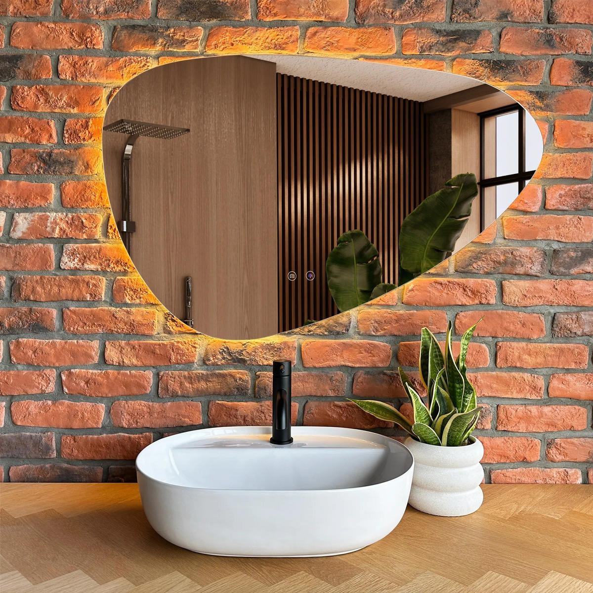 AUFSATZWASCHBECKEN Rea Aura 51 - Weiß, Keramik (38.5/13.5/50.5cm) - REA