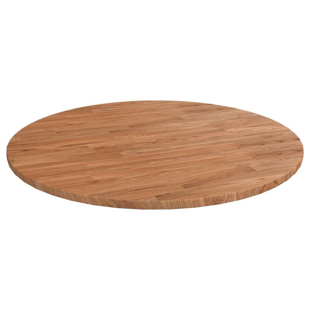 TISCHPLATTE Runde Hellbraun Ø70/1,5 Cm Behandeltes Eichenholz - Hellbraun, Holz (70/70/1.5cm) - vidaXL