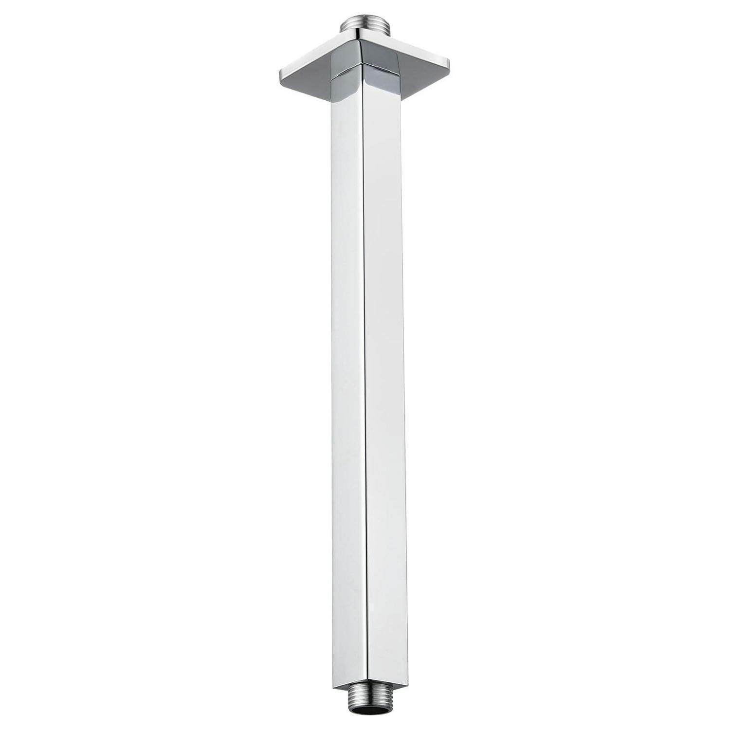 DUSCHARM Deckenmontage 30 cm Quadratisch - Silberfarben, Metall (5/12.7/30cm)