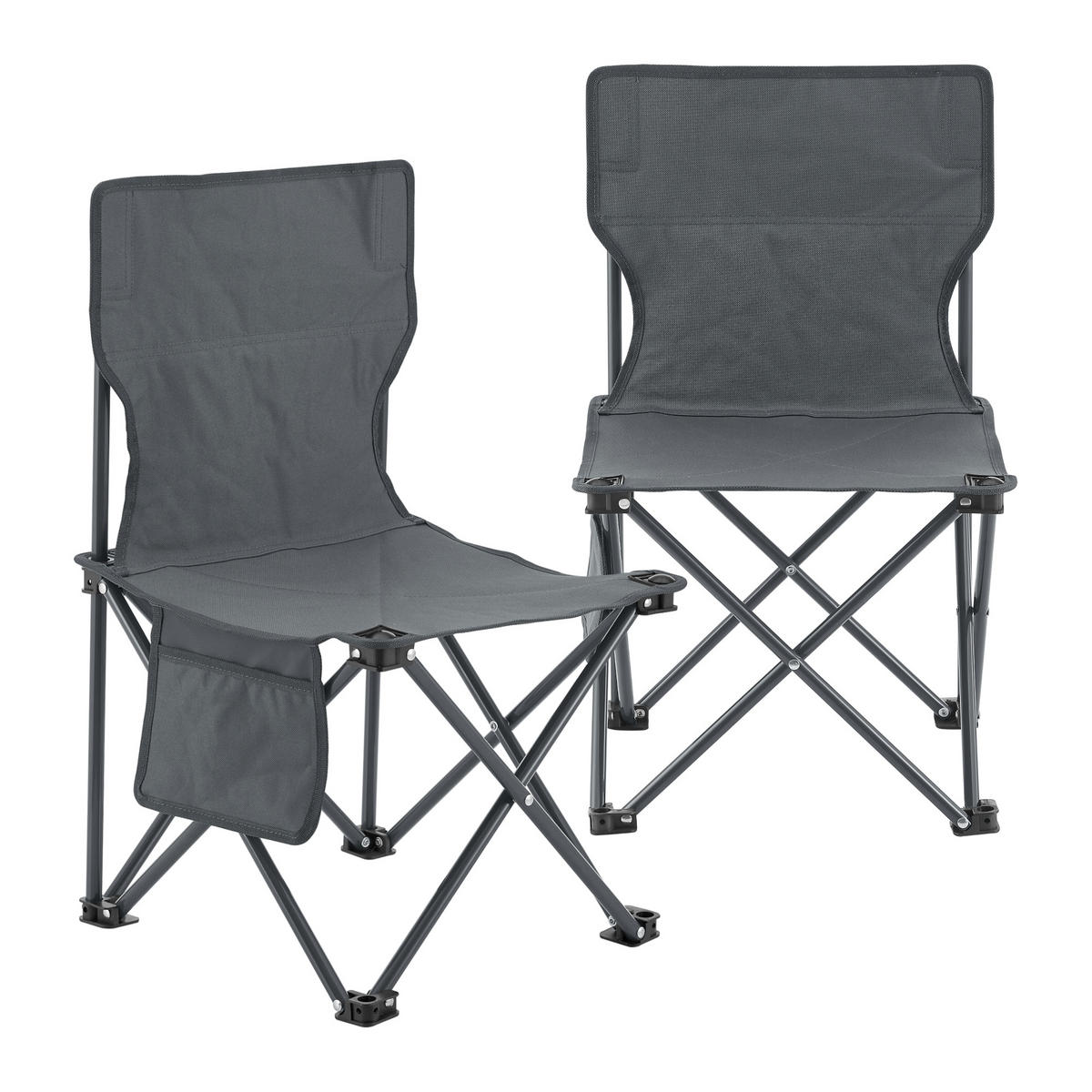 GARTENMÖBEL-SET 3 TLG. Banzi - Grau, Textil/Metall - casa.pro