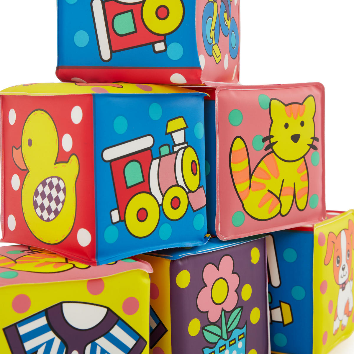 BABY-WÜRFEL set 6 Teilig - ab 6 Monate - Multicolor, Kunststoff (15/22cm) - Bieco Spielwaren