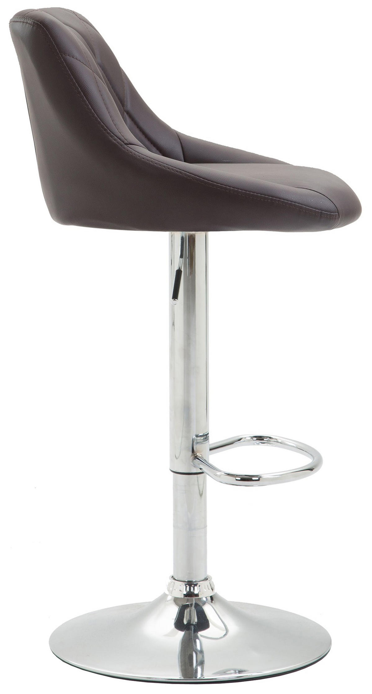 BARHOCKER Lazio 2er Set 83-104x46x49 cm braun - Braun, Leder (46/83/49cm) - furnicato