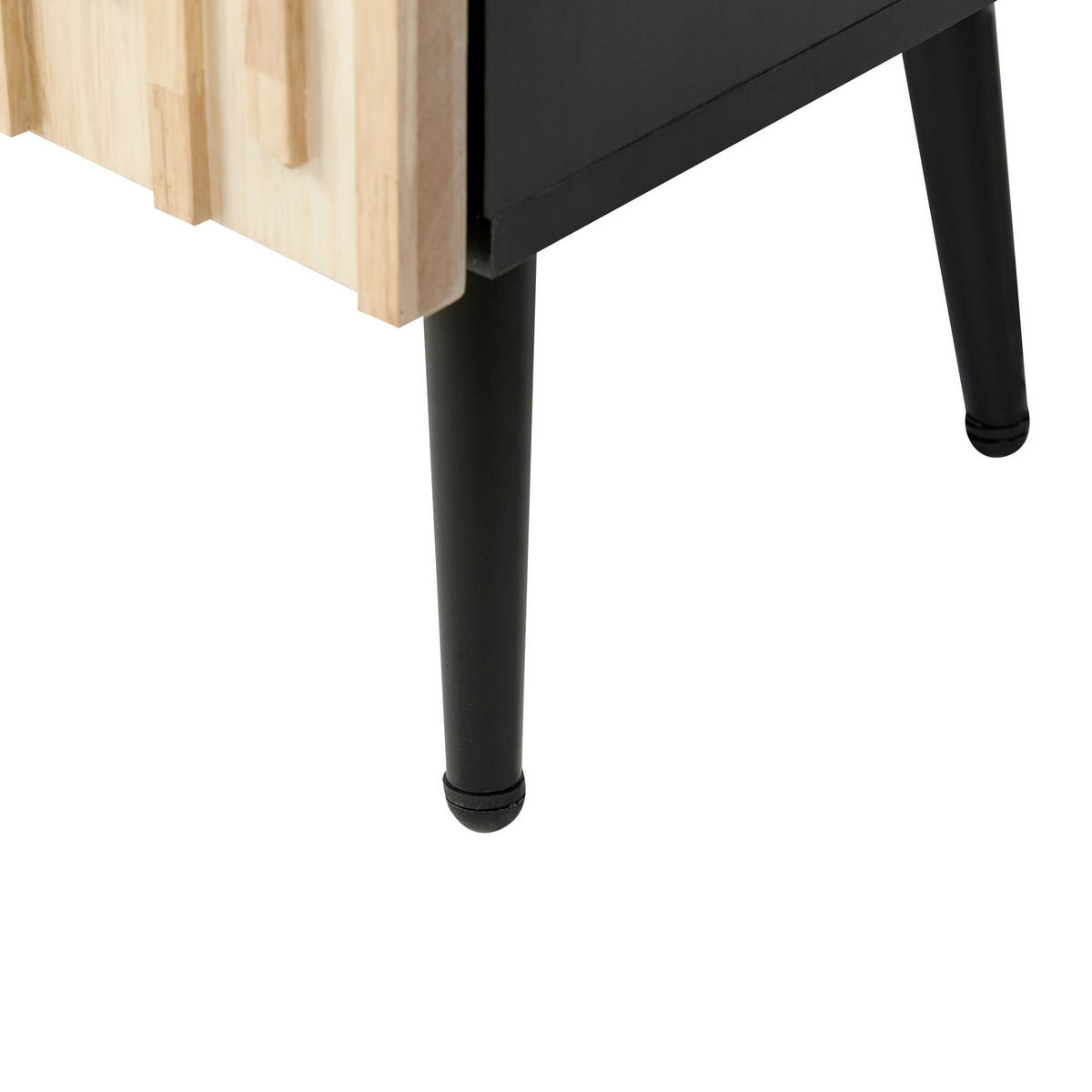 SCHRANK Braun/Schwarz Dalcross - Braun, Holzwerkstoff (80/80/43cm) - Beliani