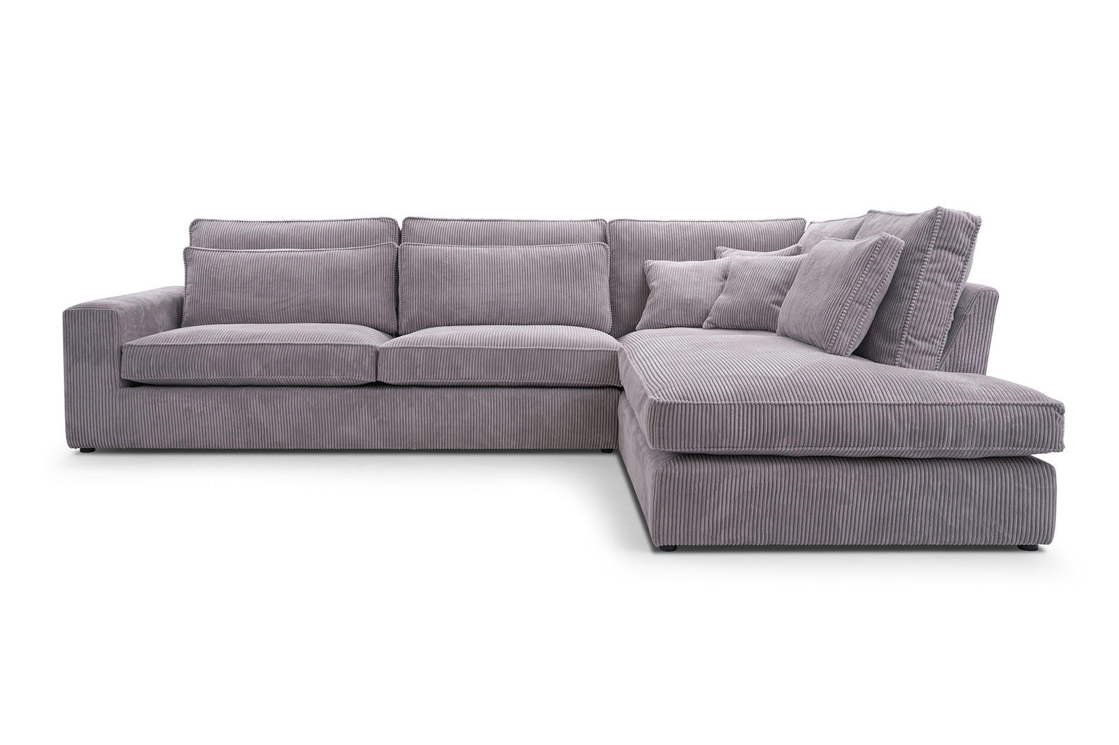 ECKSOFA Comforto MINI CORD 280 x 224 cm Ausrichtung rechts - Grau, Textil (228/224cm) - AN-Moebel 4u