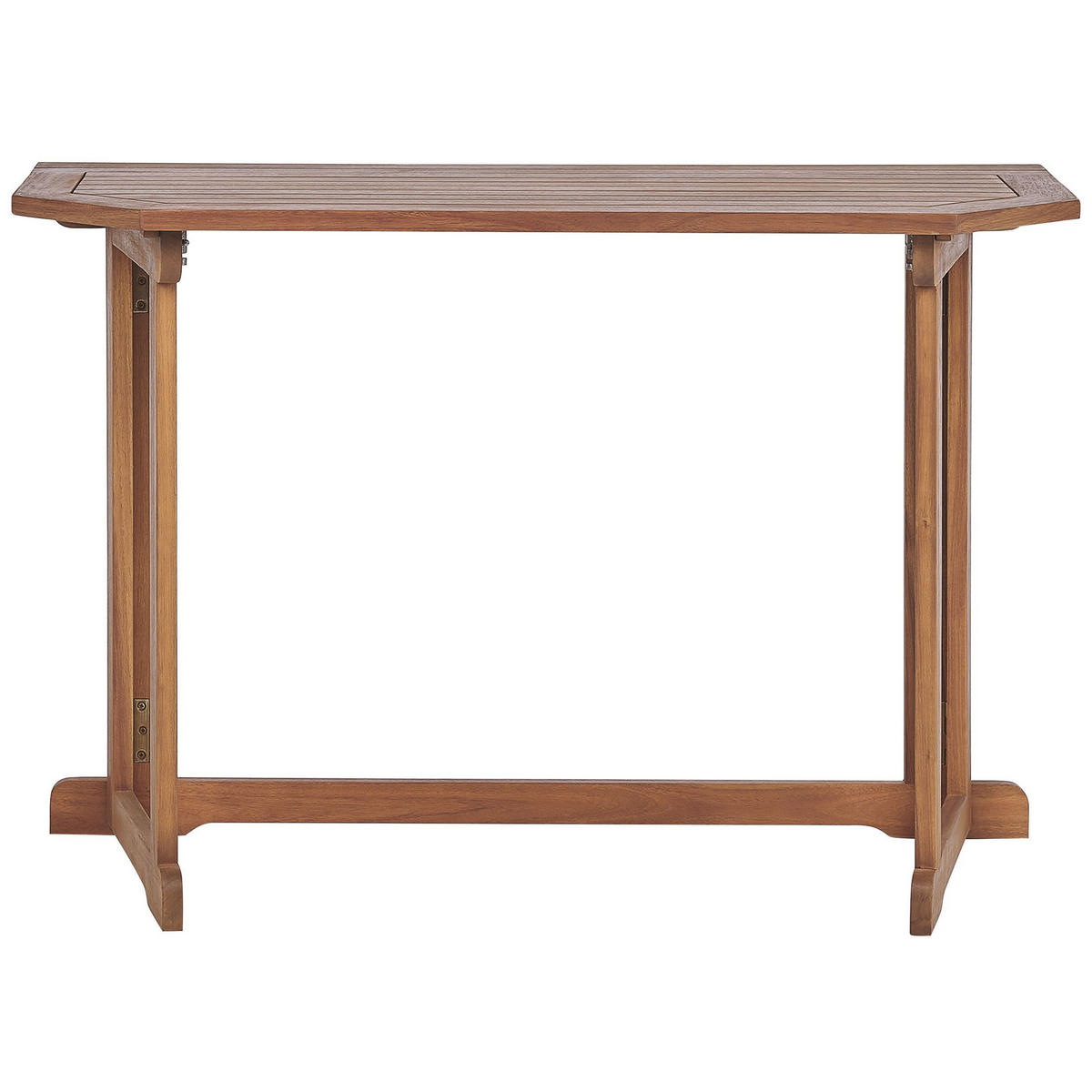 BALKON ECKBANK SET 4-teilig Akazienholz hellbraun modular Treia - Hellbraun, Holz - Beliani