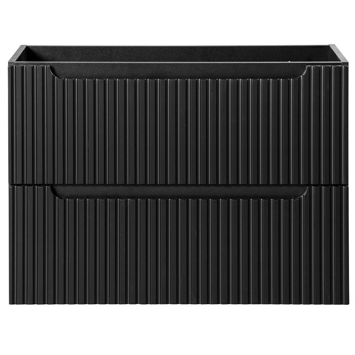 WASCHBECKENSCHRANK Newport-56 - Schwarz, Holzwerkstoff (80/57/39cm) - Lomado