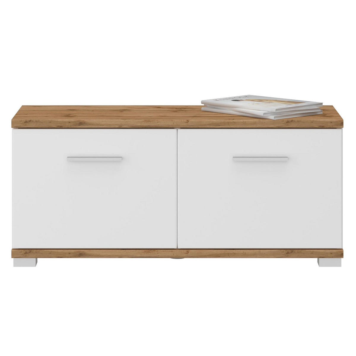 SITZBANK BILBAO - Eiche Wotan/Weiß, Holzwerkstoff (90/40/34cm) - CARO-Möbel