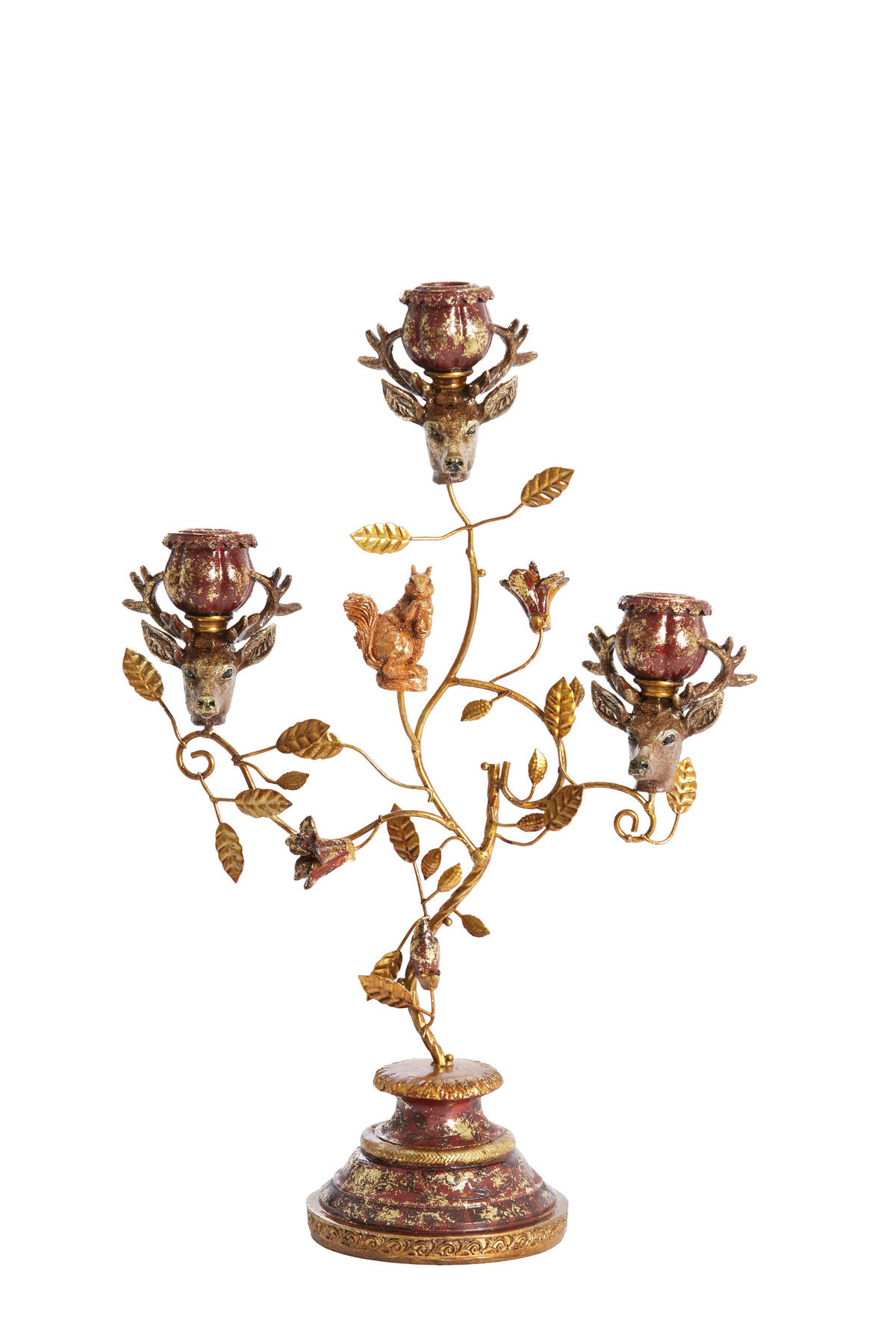 KERZENHALTER Soryn Rot 29.5/12.5/44 cm - Rot, Metall (12.5/44/29.5cm) - Light & Living