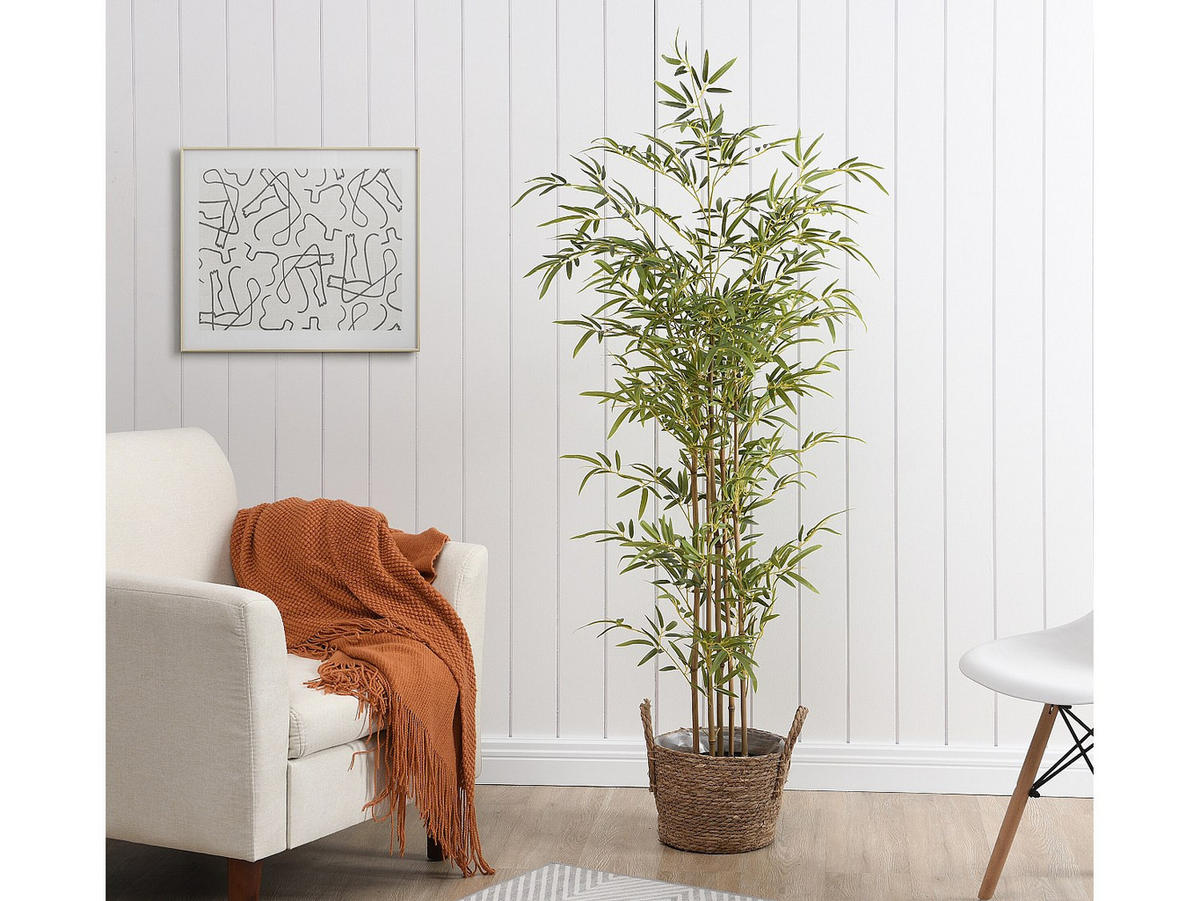 KUNSTPFLANZE - 50 cm x 50 cm - holz - grün, naturfarben hell Mucuri - Grün, Holz (160cm) - Vente-Unique