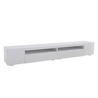 TV Lowboard LED, nicht glänzende Front, Weiß - Weiß, Holz (240/35/39cm)