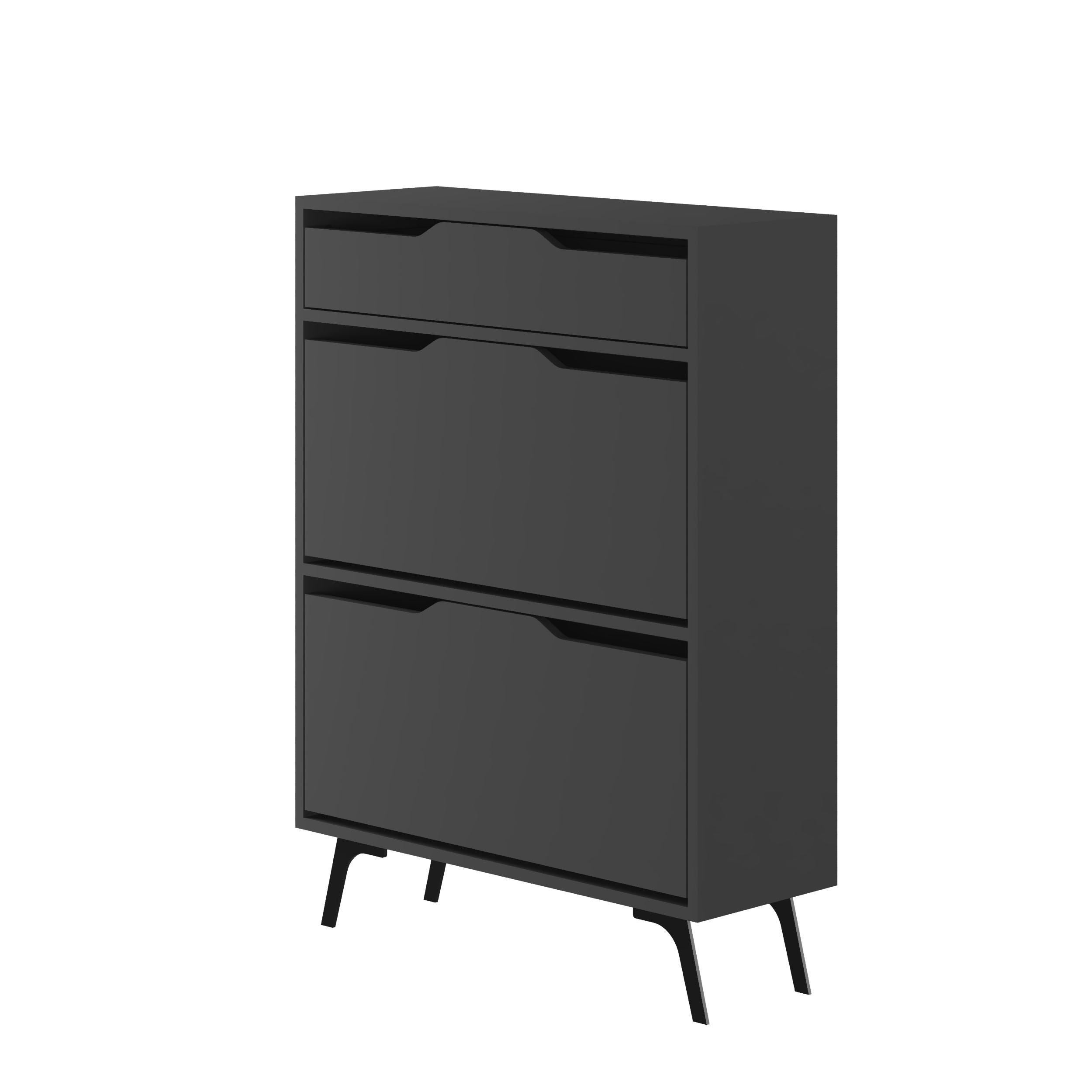 Decortie Schuhschrank Anthrazit 81.6x110x29.5 cm