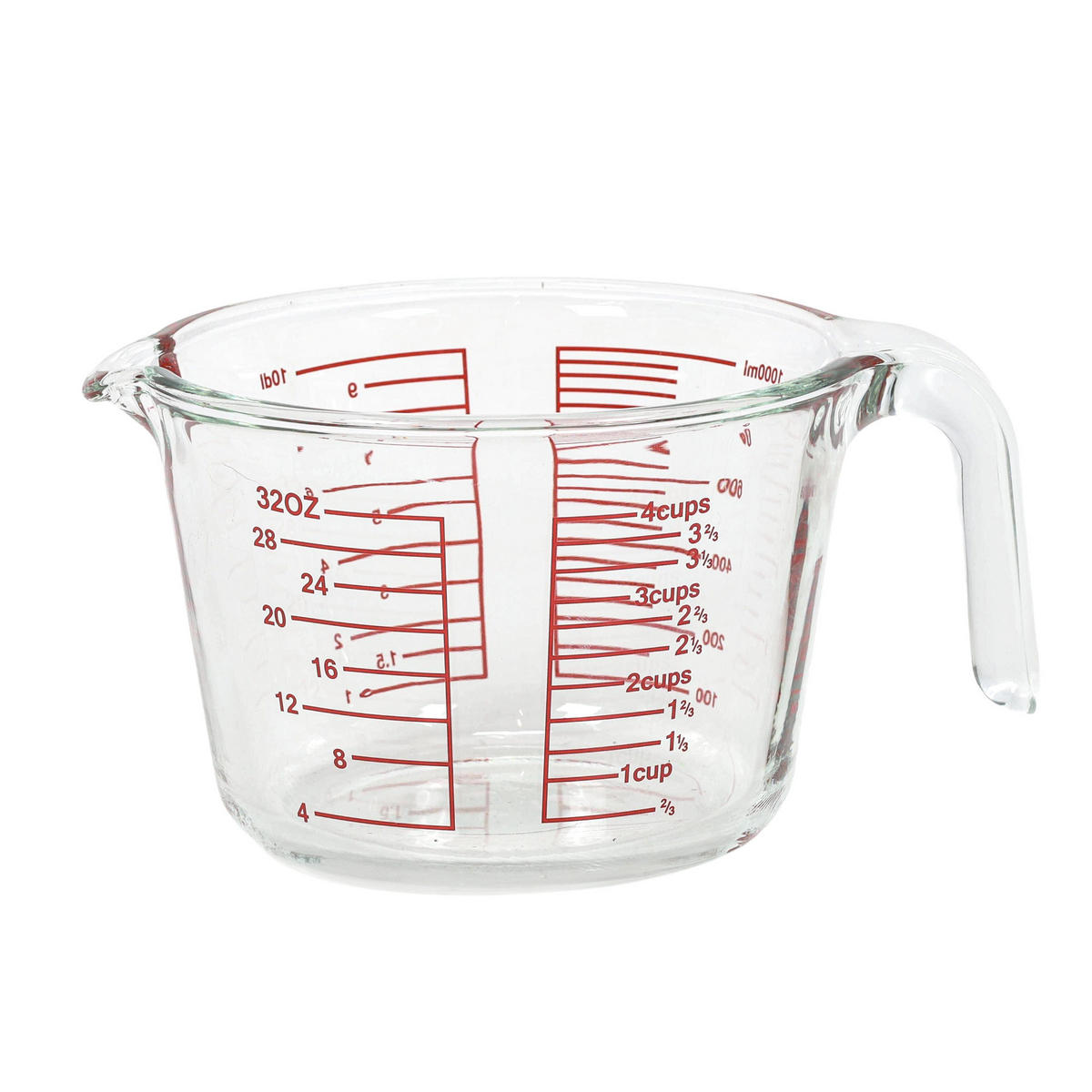 MESSKANNE aus Glas Lunu 1 l 20,5/16/11 cm - Transparent, Glas (16/11/20.5cm) - Excellent Houseware