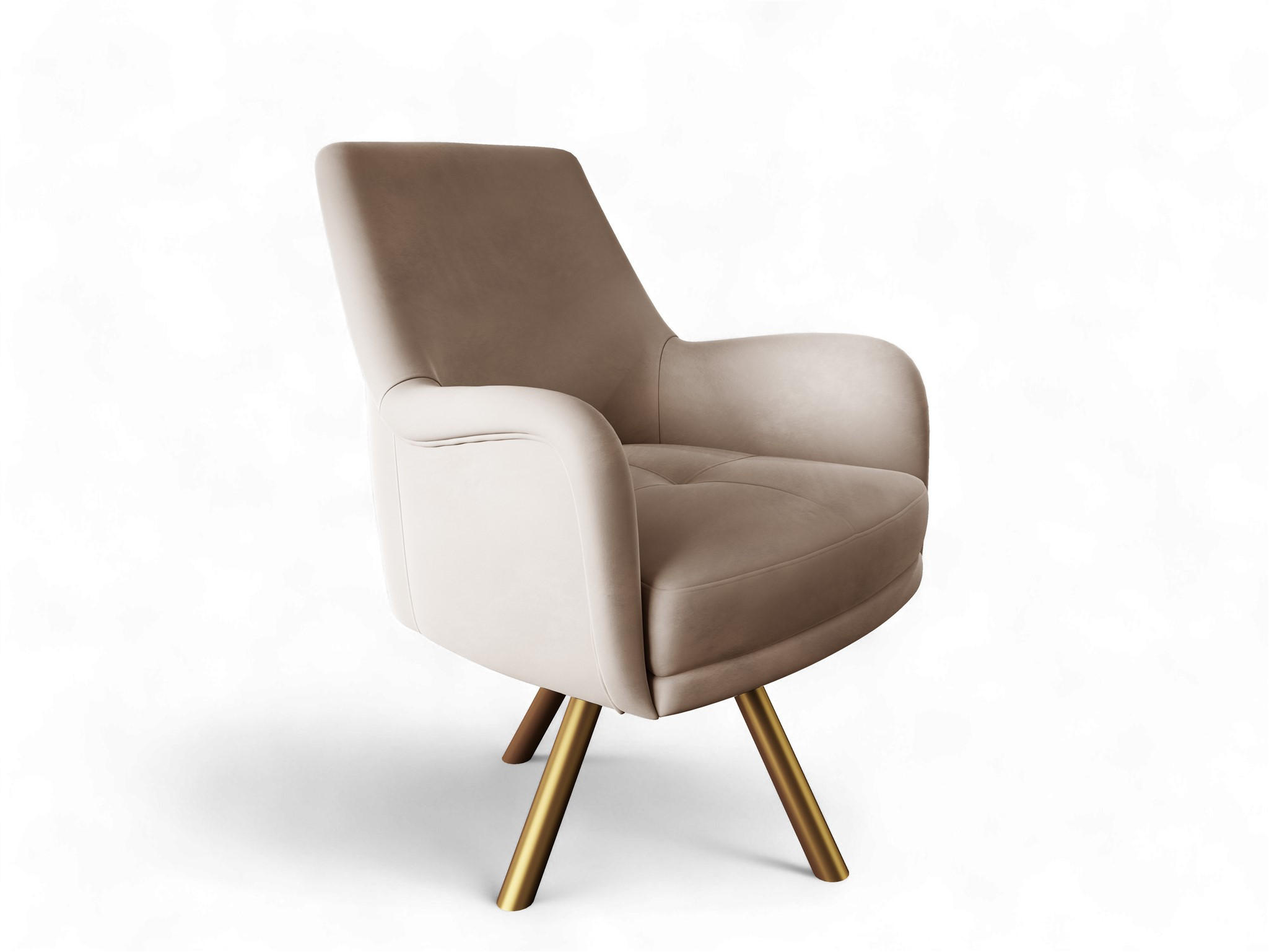 SESSEL Valerie In Elisa Velvet - Beige, Holzwerkstoff/Textil (74/100/92cm) - Fun Möbel