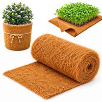 MATTA Natur kokosfiber 25x200 cm - Ljusbrun, Textil (25/0.8/200cm) - Relaxdays