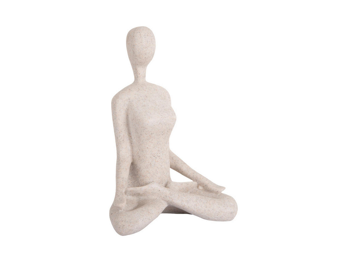 BILD Statue Open Lotus Grau 15/11/21 cm - Grau, Kunststoff (11/21/15cm) - Present Time