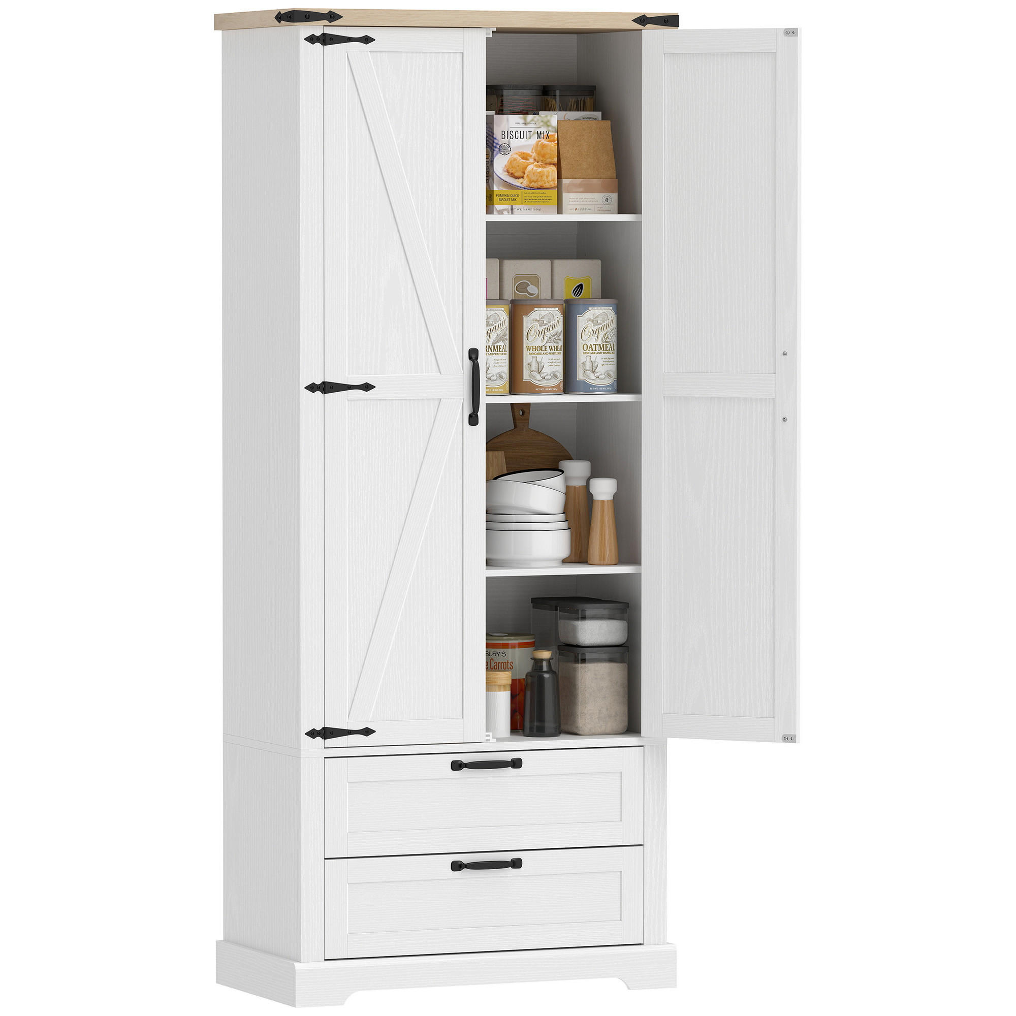 HIGHBOARD DE-11311 2 Türen Weiß - Weiß, Holzwerkstoff (40/180/76cm) - ComfortXL