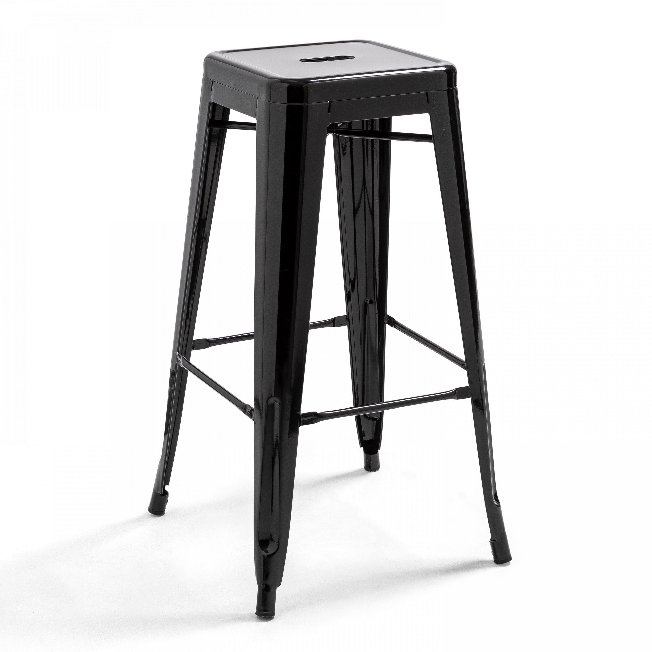 HOCHSTUHL, Schwarz - Schwarz, Metall (43/76/43cm) - Oviala