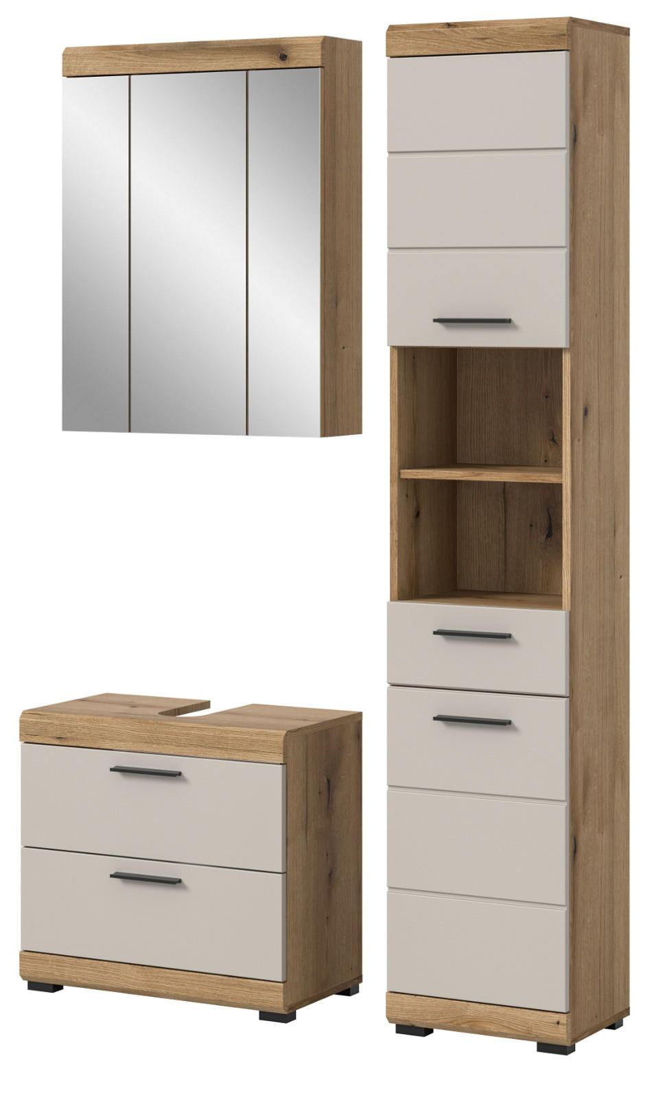 Inn.Furn Badmöbel-Set Kaschmir, Eiche 112x191x34 cm