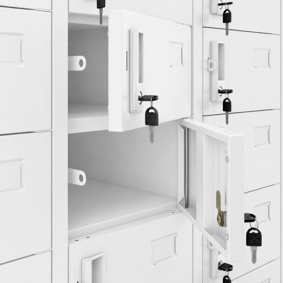 SCHLIESSFACHSCHRANK für Mitarbeiter OLIVER 185x90x45 cm - Weiß, Metall (90/185/45cm) - Jan Nowak