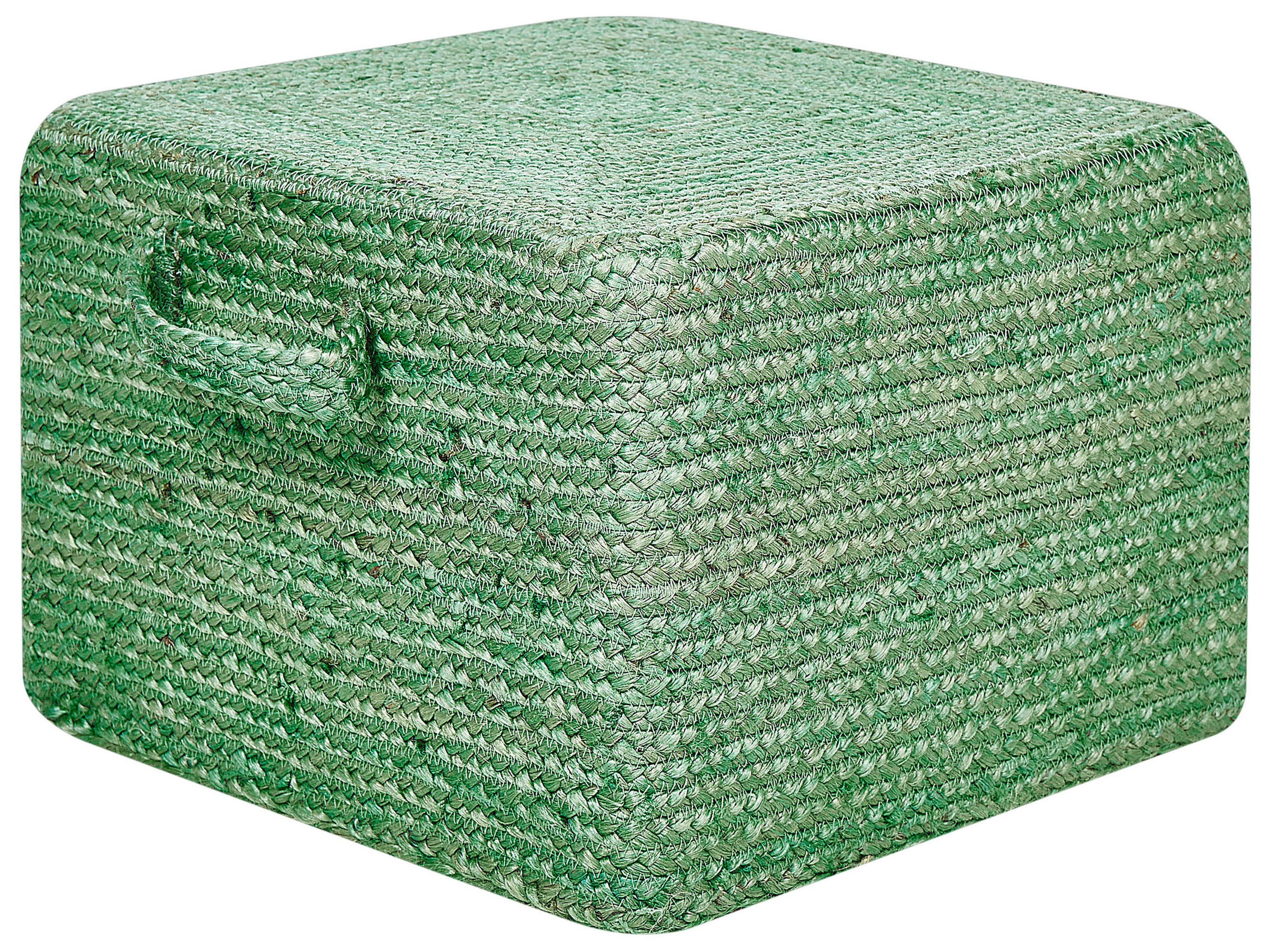 POUF Dhadar 45/45/30 cm - Grün, Naturmaterialien (45/30/45cm) - Beliani