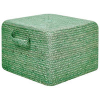 POUF Dhadar 45/45/30 cm - Grün, Naturmaterialien (45/30/45cm) - Beliani