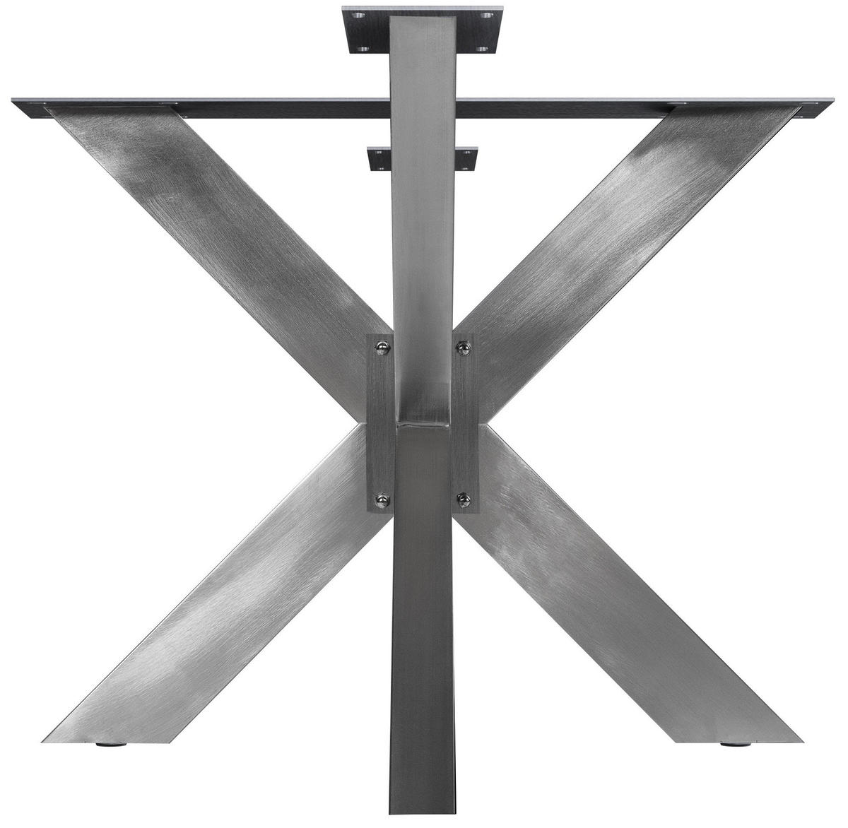 TISCHBEIN eckig 120/68/71 cm Edelstahl Edelstahl - Edelstahlfarben, Metall (120/71/68cm) - CLP