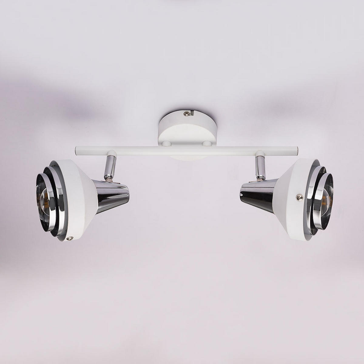 DECKENLEUCHTE Metall Weiß bewegliche Spots - Weiß, Metall (30/10/17.5cm)