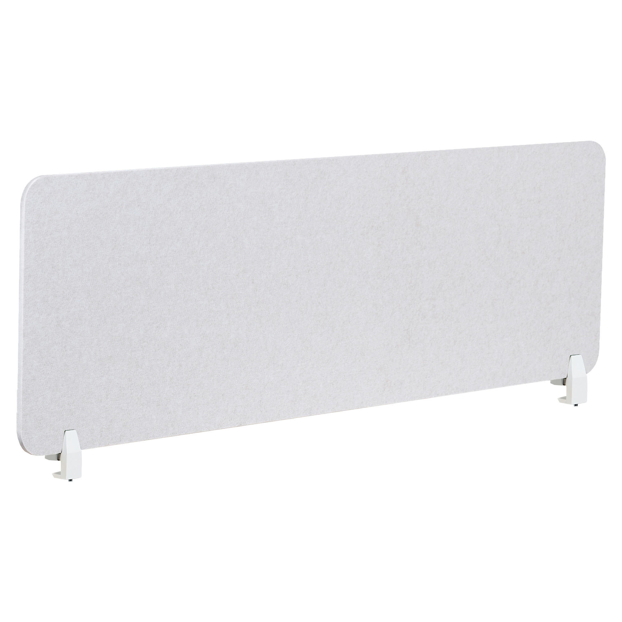 SCHREIBTISCHTRENNWAND Cremeweiß 160x1x50 Split - Creme, Kunststoff (1/160/50cm) - Beliani