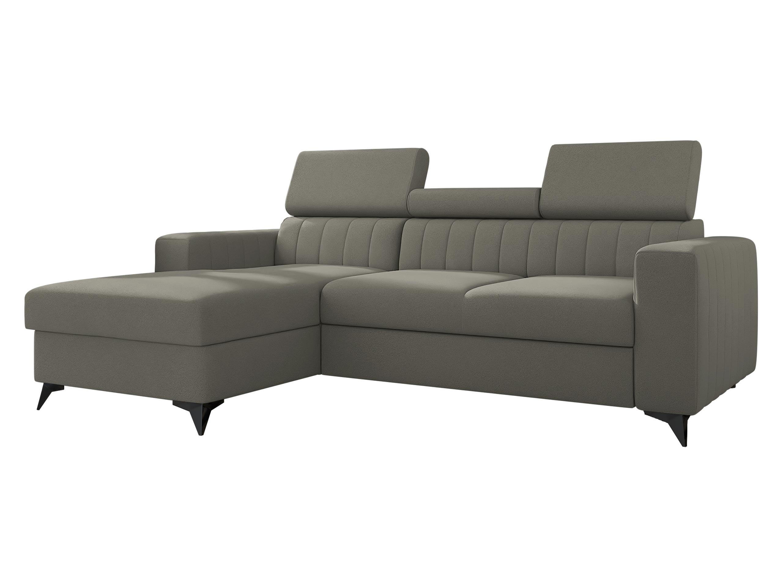 ECKSOFA Milano, Seite: Links LC+2R - Schwarz/Grau, Holz/Textil (236/172cm) - MIRJAN24