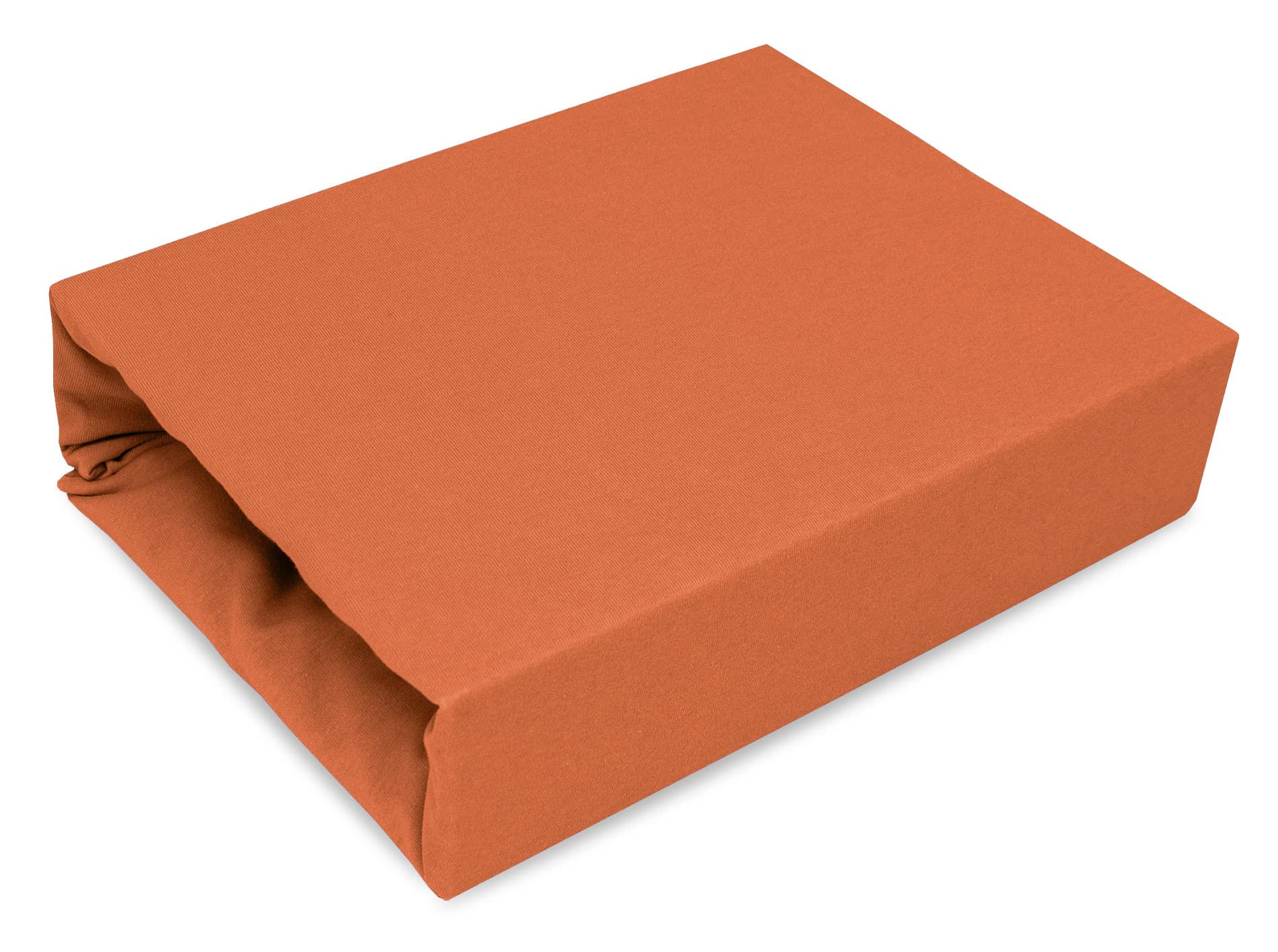 SPANNBETTLAKEN 80/160 cm, Jersey Elastisch 100 % Baumwolle Rostbraun - Terracotta, Textil (80/160cm) - Best For Home