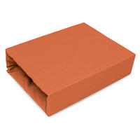 SPANNBETTLAKEN 80/160 cm, Jersey Elastisch 100 % Baumwolle Rostbraun - Terracotta, Textil (80/160cm) - Best For Home