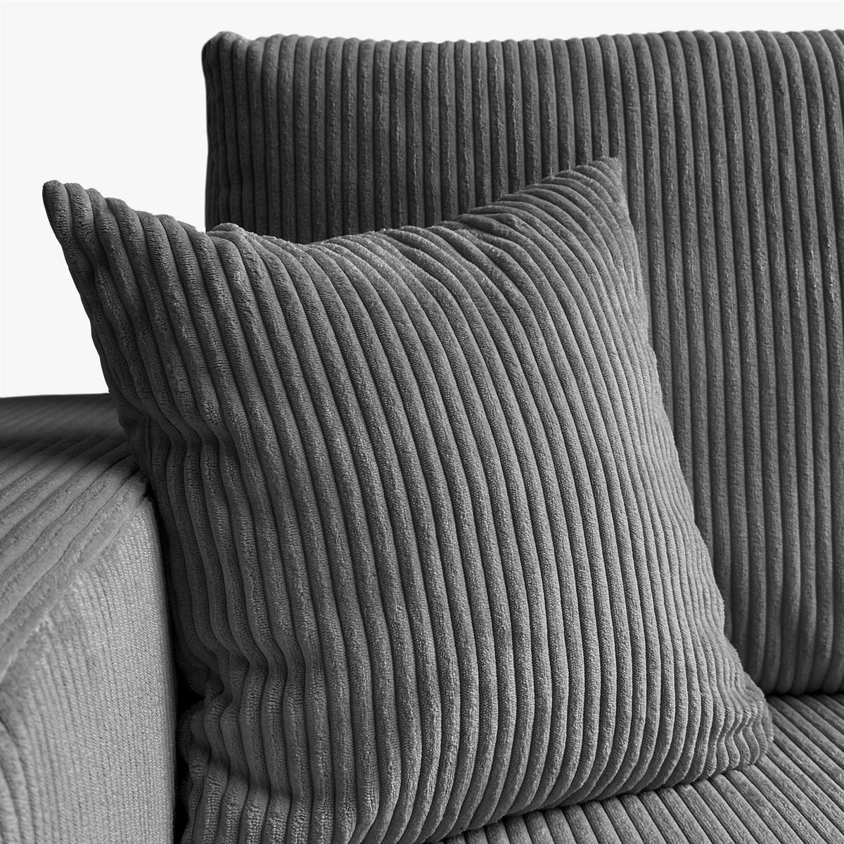 ECKSOFA Gepolstertes PRESTIGE XL mit Schlaffunktion und Bettkasten, Poso 60 - Grau, Textil (277/143cm) - Lookway