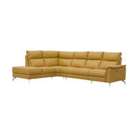 ECKSOFA Borea Echtleder Senfgelb - Gelb, Leder/Metall (220/310cm)