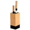 MESSERBLOCK Bambus - Schwarz, Naturmaterialien (10/23/10cm) - Kesper