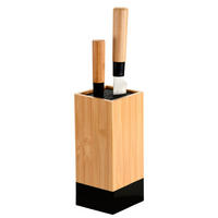 MESSERBLOCK Bambus - Schwarz, Naturmaterialien (10/23/10cm) - Kesper