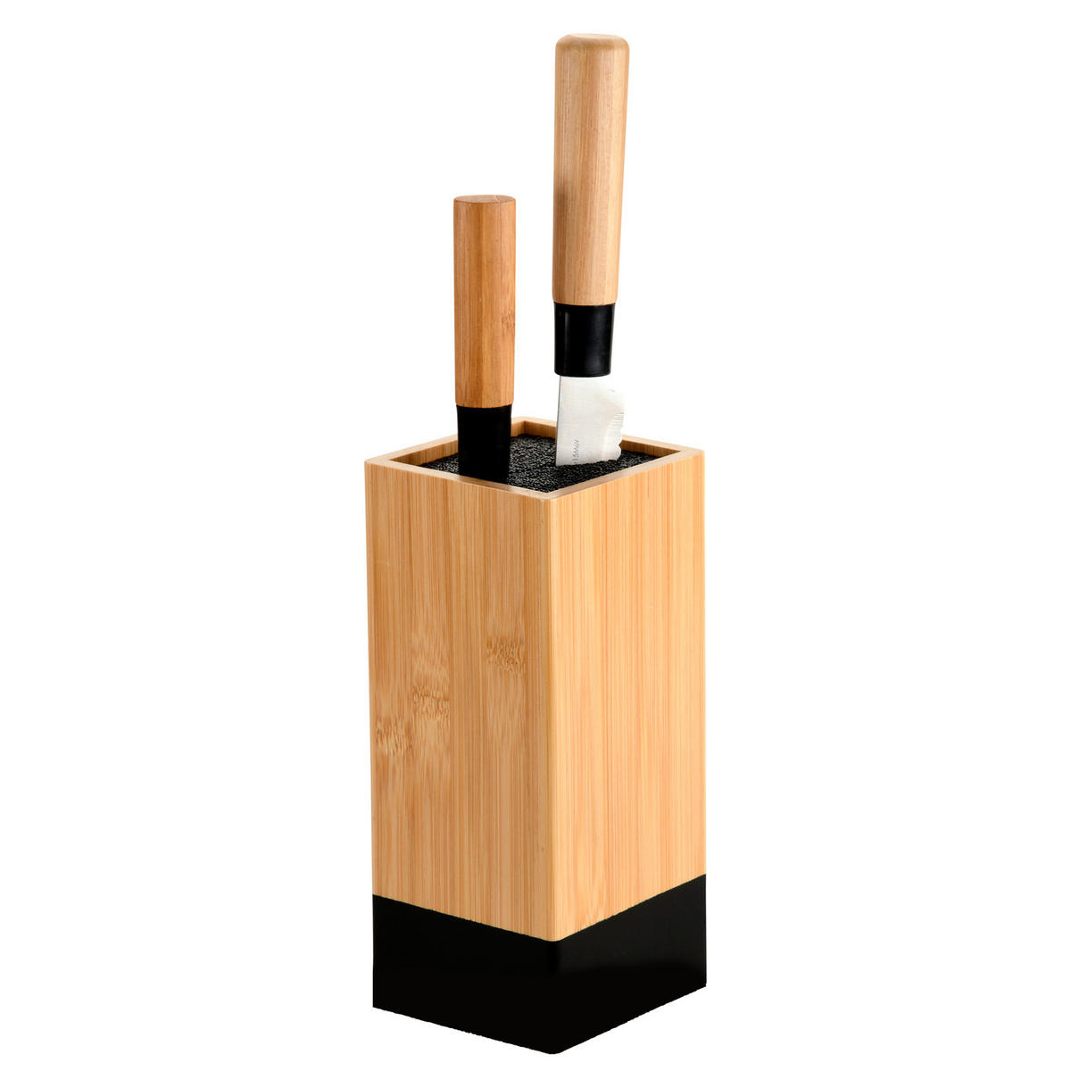 MESSERBLOCK Bambus - Schwarz, Naturmaterialien (10/23/10cm) - Kesper