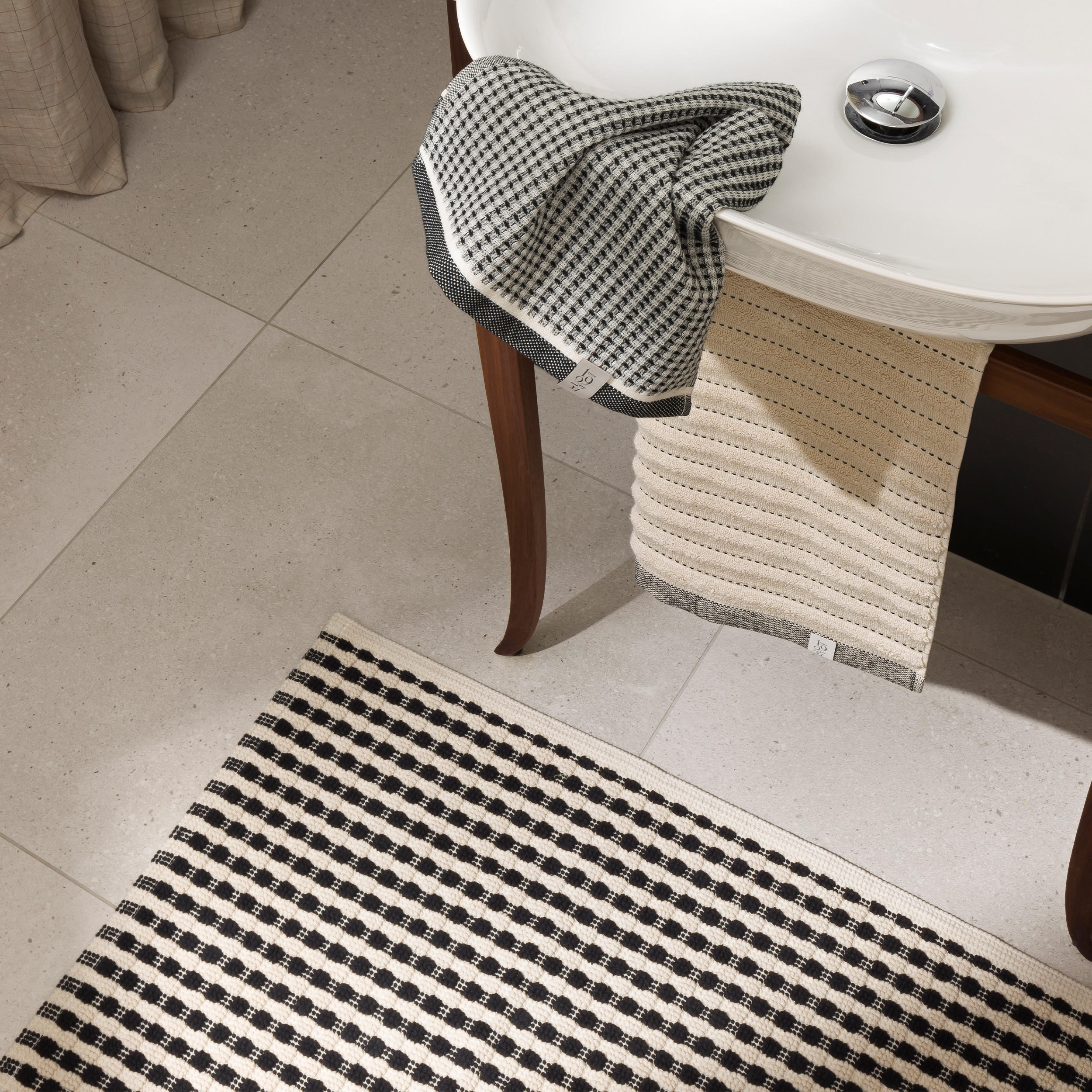 BADTEPPICH NEW HERITAGE - Schwarz/Naturfarben, Textil (60/100cm) - MÖVE