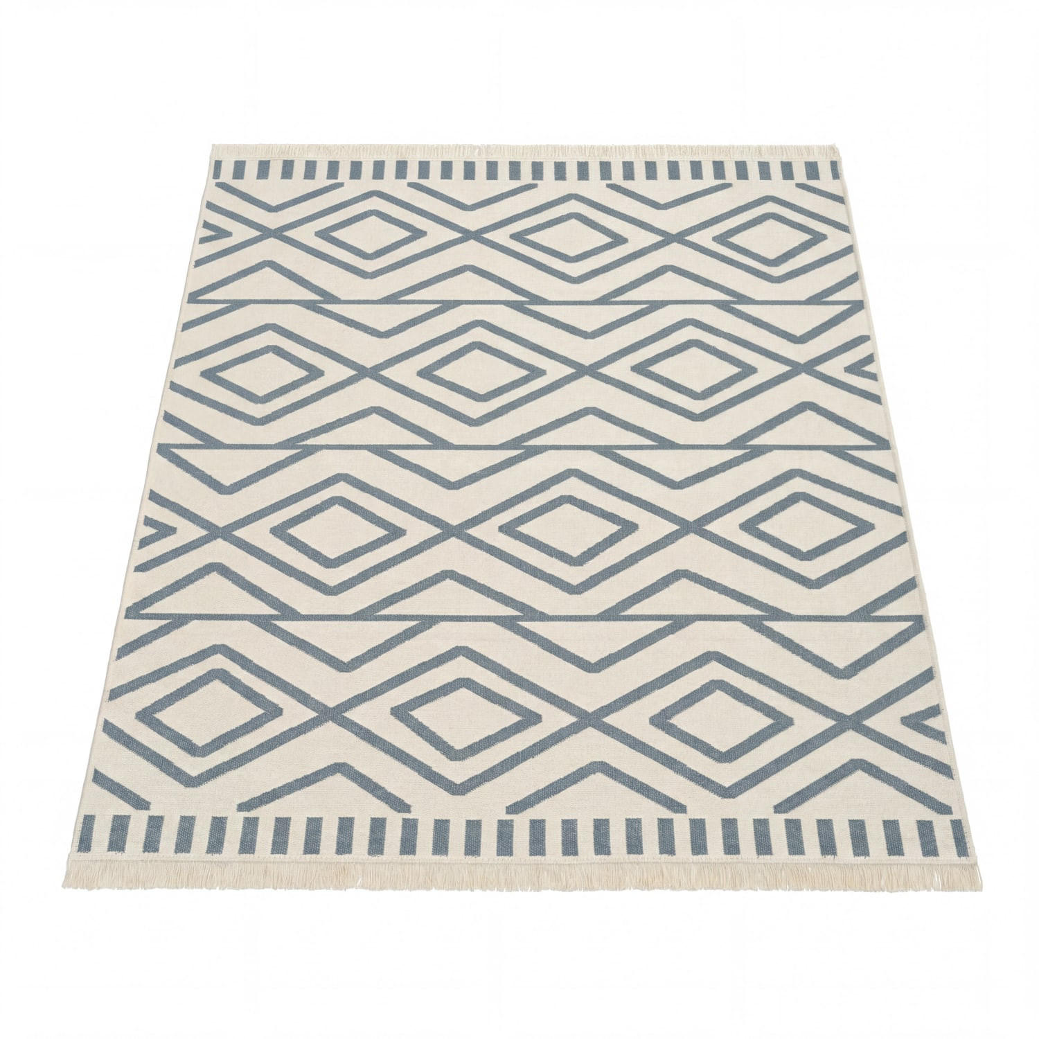 KURZFLORTEPPICH 60/90 cm Skandi Kilim 148 - Grau, Naturmaterialien (60/90cm) - Paco Home
