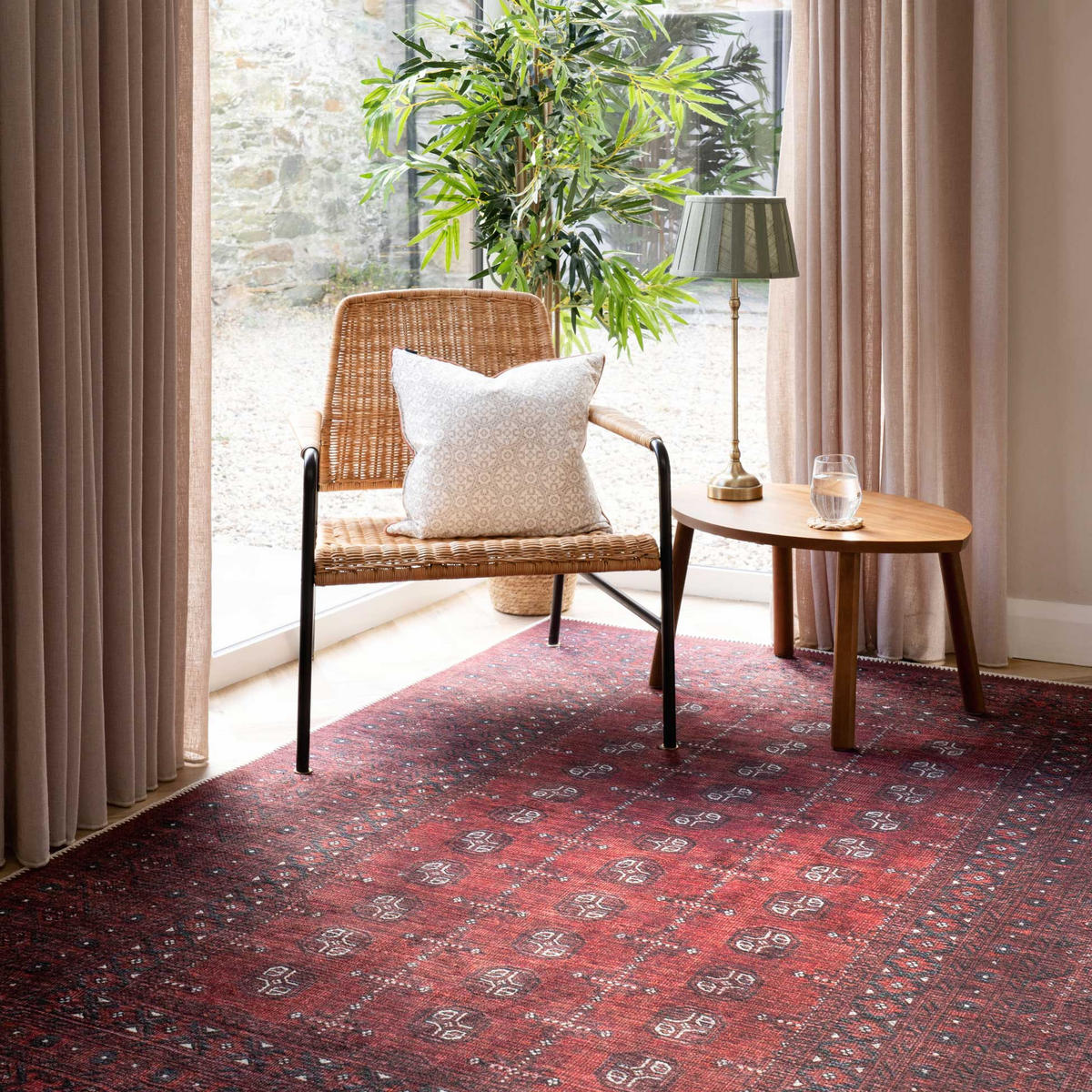 FLACHWEBETEPPICH Bannon Rot - Rot, Textil (200/290cm) - Kukoon Rugs