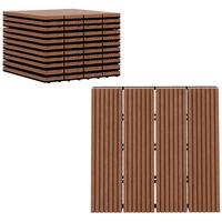 TERRASSENPLATTEN 11er-Set DE-13785 klickbar aus HDPE Hellbraun - Braun, Kunststoff (30/30/2.2cm) - ComfortXL