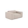 SESSEL Rastergewebe Beige 130cm - Beige, Textil (130/67/97cm) - Sia Home