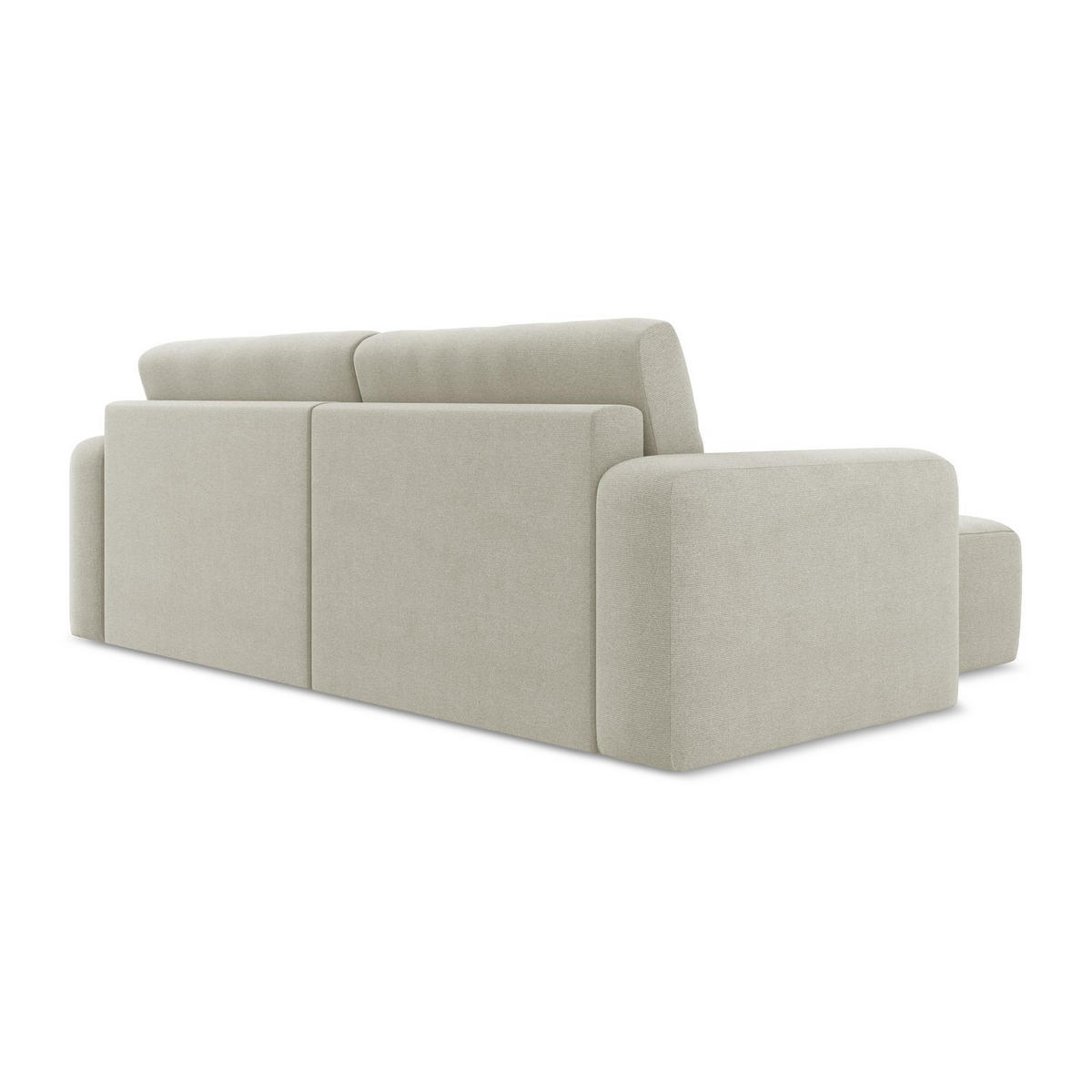 ECKSOFA mit Schlaffunktion links Strukturstoff Stoff Beige - Beige/Creme, Kunststoff/Textil (149/244cm) - LaMiaSofa
