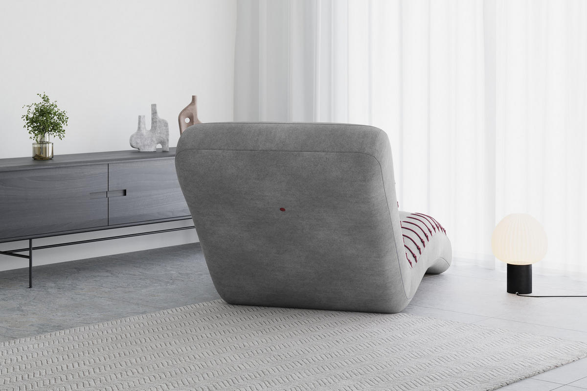 CHAISELONGUE SPLINE - Dunkelgrau, Holzwerkstoff (83/80/172cm) - Möblo