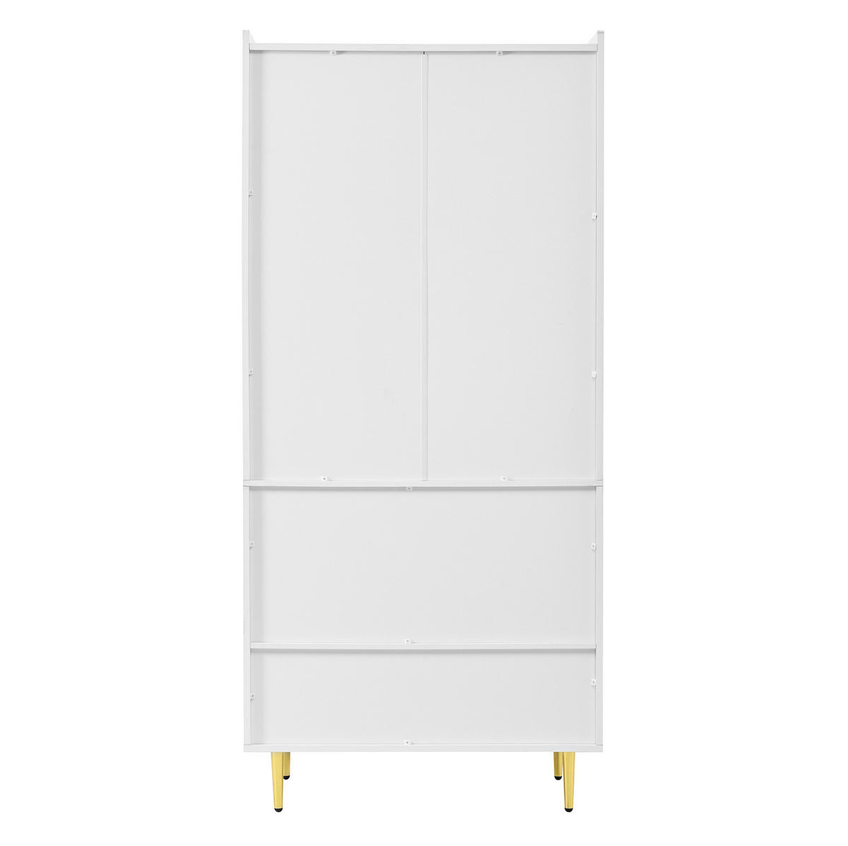 KLEIDERSCHRANK, Spanplatte mit Rattan-Schublade & Kleiderstange, 80/48/175 cm, Weiß/Natur - Weiß, Holzwerkstoff (80/175/48cm) - Redom