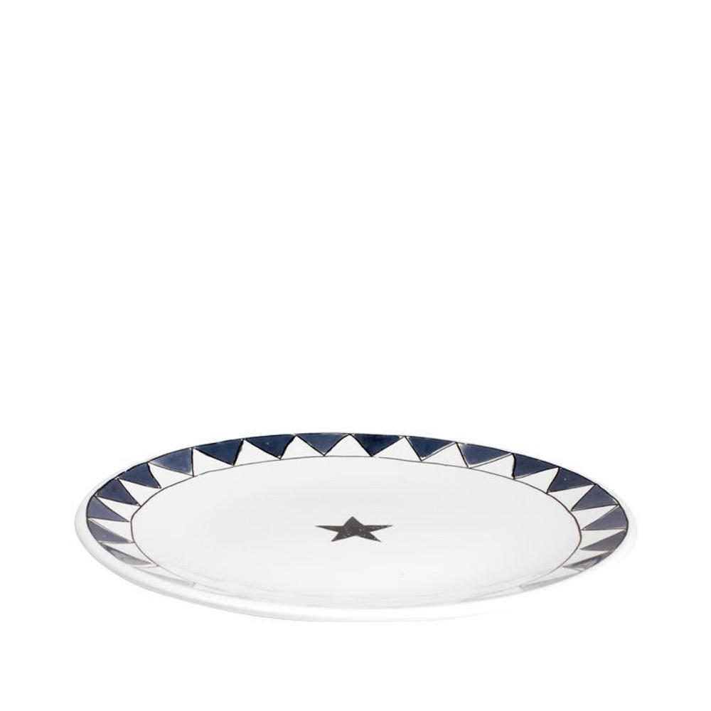 FRÜHSTÜCKSTELLER Noir Stern in Schwarz - 22cm - Multicolor, Keramik (21.8/21.8/2.5cm) - Blond Amsterdam