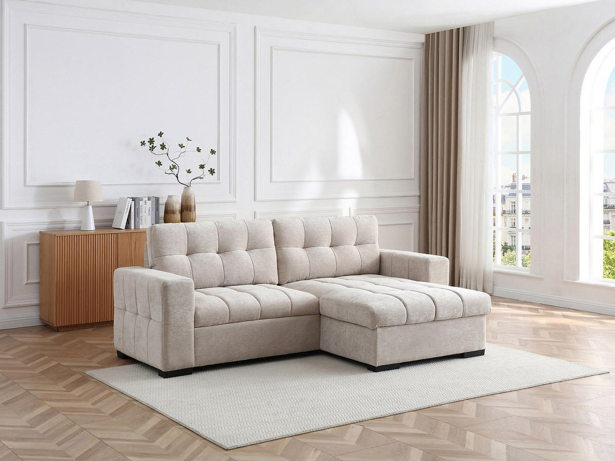 SCHLAFSOFA - -Sitzer - Stoff - Beige - - Beige, Textil (248/92/156cm) - Vente-Unique